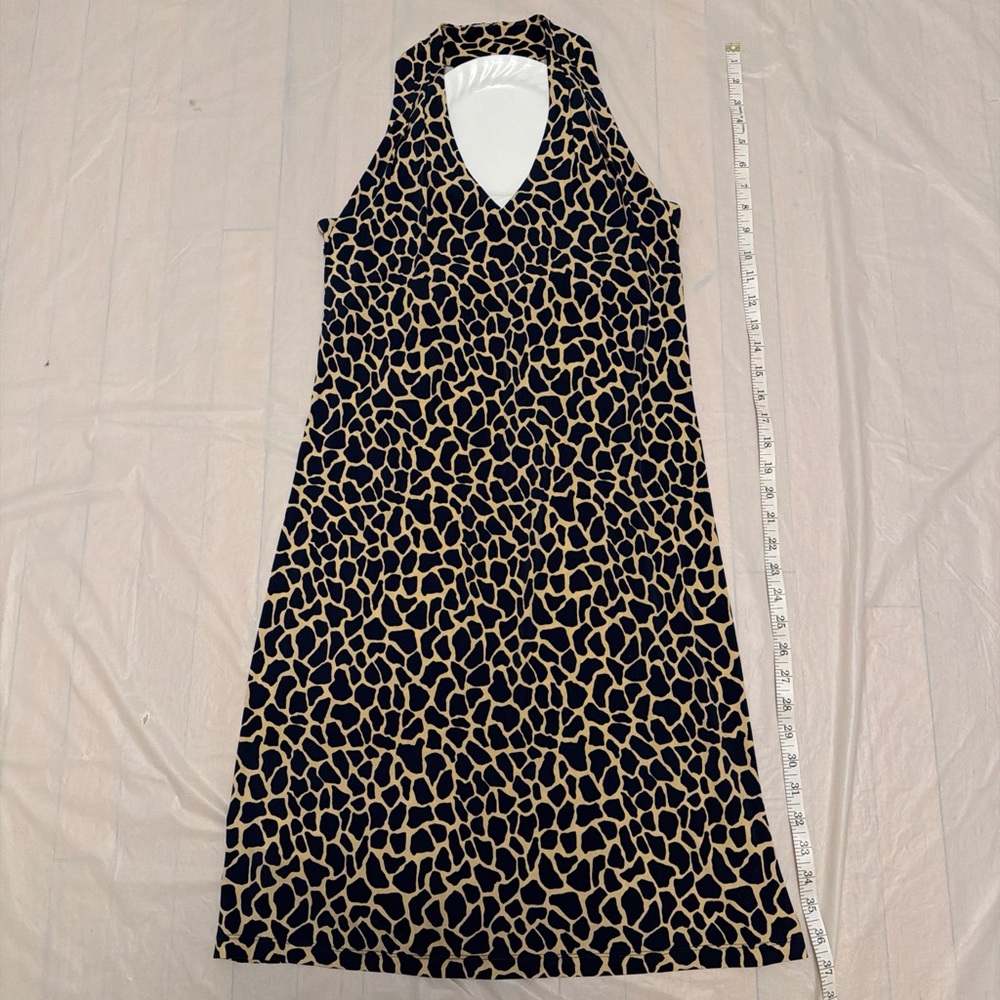 Tommy Bahama Black and Tan Backless Dress